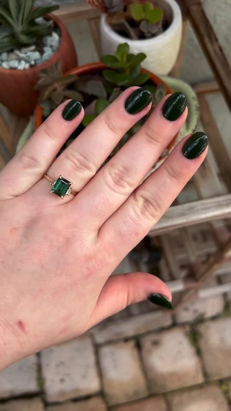 Fresh green nails 💚 and in time for St. Patrick’s day, too! 🍀 I just love this dark green - it’s so earthy and classic and looks great on long or short nails! 

#LTKbeauty #LTKVideo #LTKSeasonal