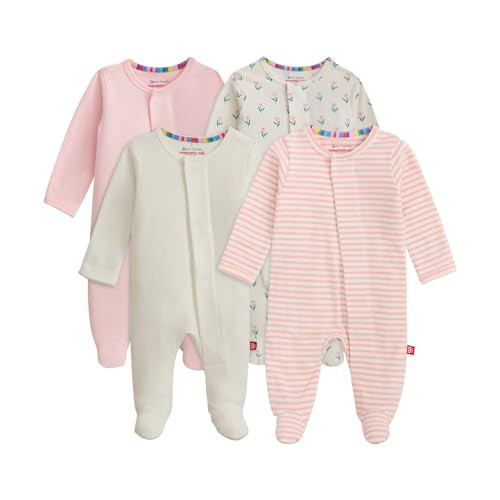 Magnetic Me Cloudstretch 4-Pack Bundle | Magnetic Baby Footie Pajamas | Girls - 1 | 0-3 Months | Amazon (US)