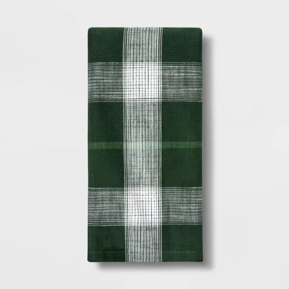 Cotton Yarndye Plaid Kitchen Towel- Threshold™ | Target