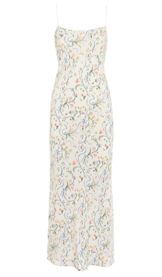 Riley Sheehey x Refine: The Carolyn Slip Dress in Ivory | Over The Moon