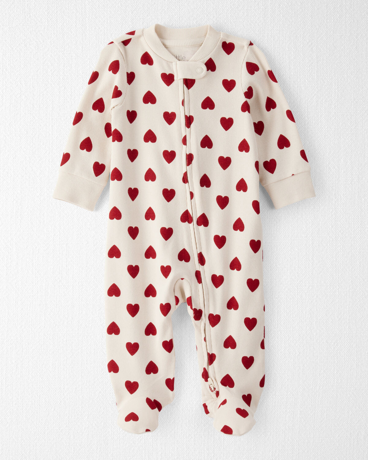 Baby Organic Cotton Sleep & Play Pajamas in Forever Hearts Print | Carter's Inc