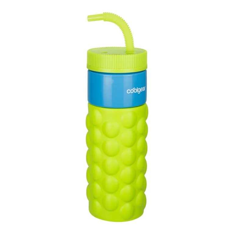 Cool Gear 24oz Plastic Retro Squishy Water Bottle, Bubble Green with Foam Grip and Resealable Str... | Walmart (US)