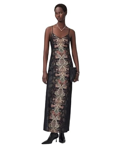 AllSaints Women's Bryony Maxi Dress Ophis Black Size UK 4/US 0 | Amazon (US)