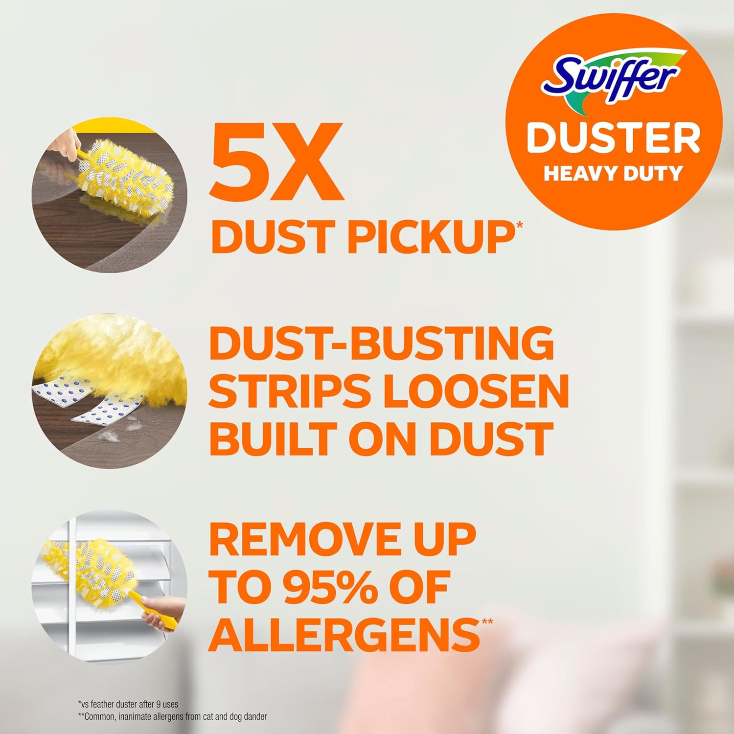 Swiffer Dusters Heavy Duty Multi-Surface Duster Refills for Cleaning, Unscented, 11 Count | Amazon (US)