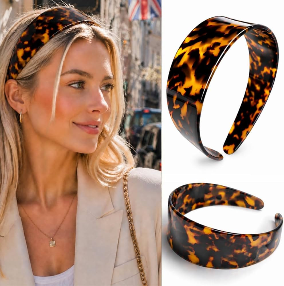 Tortoise Shell Headband,High Quality Hair Accessories Thick Headbands for Women No Slip Versatile... | Amazon (US)