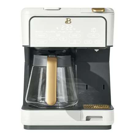 Beautiful Multi-Brew 12-Cup Programmable Drip & Single-Serve Coffee Maker, White Icing by Drew Barrymore | Walmart (US)