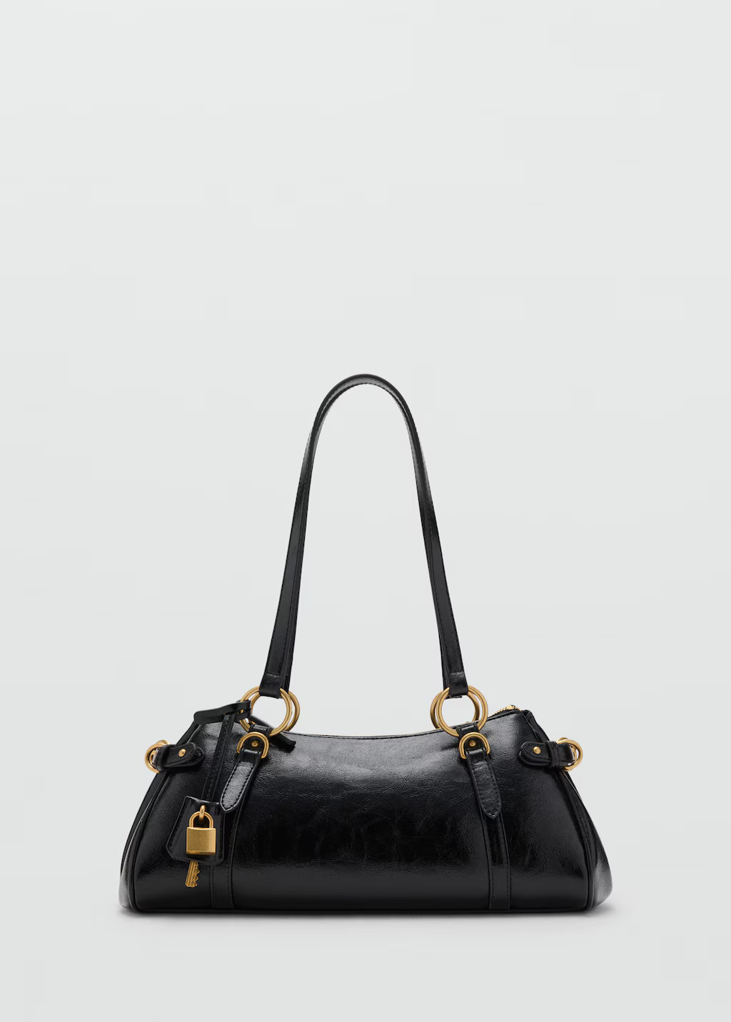 Bowling shoulder bag with charm - Women | MANGO USA | Mango (US/MX/AU)
