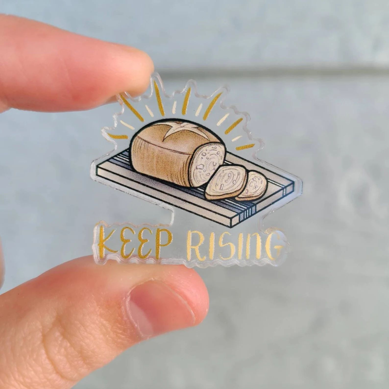 Keep Rising Acrylic Pin / Bread Pin / Sourdough Bread Pun | Etsy | Etsy (US)