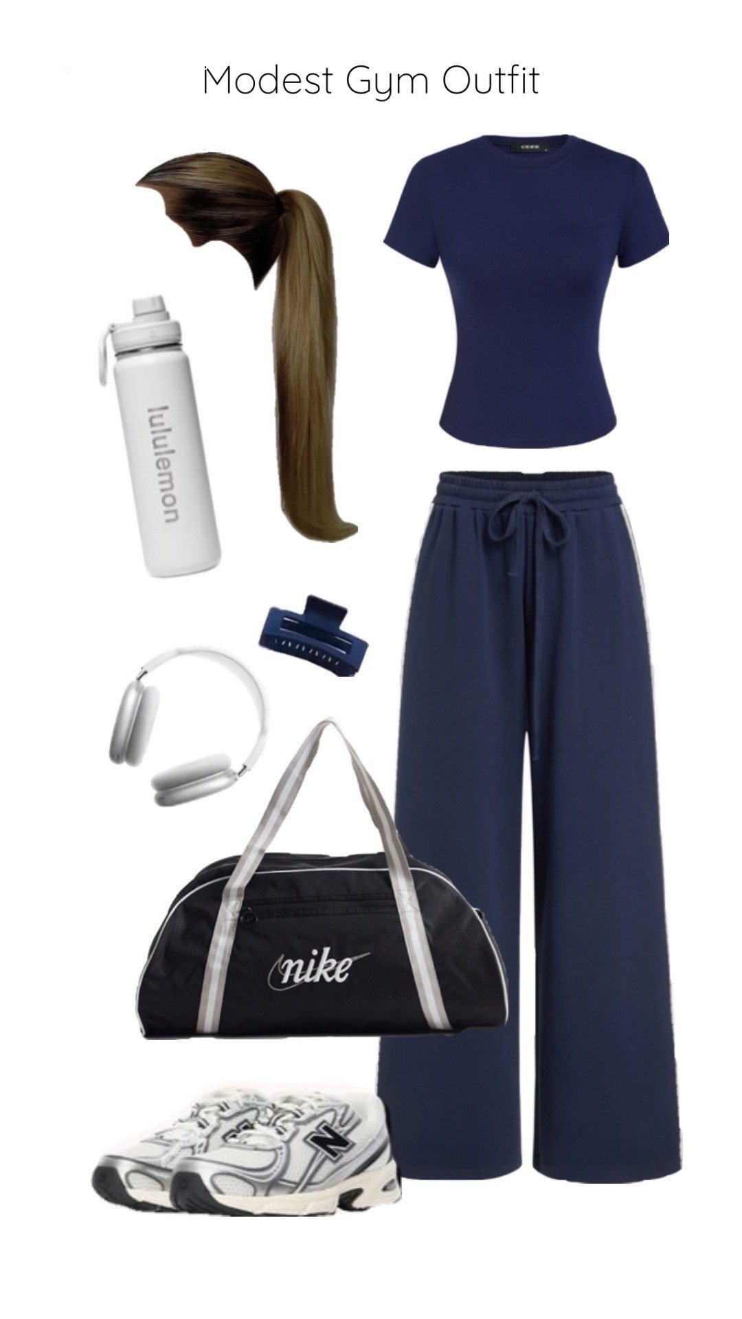 Modest Navy Gym Outfit 🤍💙 | Comfortable & Feminine Activewear

modest gym outfit, modest activewear, gym outfit ideas, navy gym outfit, feminine gym outfit, modest fashion, modest athleisure, workout outfit, gym aesthetic, comfy gym clothes, activewear inspiration, navy blue outfit, wide leg sweatpants, fitted t-shirt, gym essentials, nike gym bag, new balance sneakers, lululemon water bottle, ponytail hairstyle, claw clip hairstyle, headphones aesthetic, clean girl gym, sporty chic, casual activewear, fitness outfit, modest style, everyday athleisure, pilates outfit, wellness aesthetic, feminine style, gym look, workout inspiration, sporty outfit, active lifestyle, comfy outfit, blue aesthetic, outfit collage