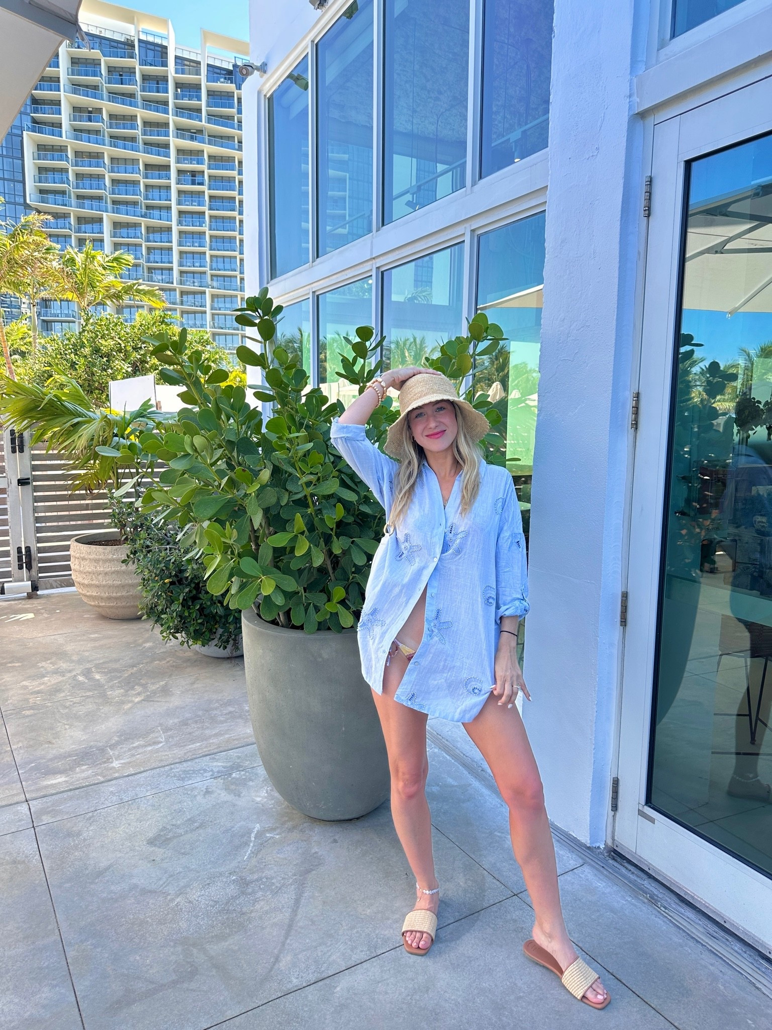 My slides are on sale for 30% off today! These are so great for a vacation or just Summer in general. I got my normal size in them and they come in a black plus straw option that is adorable as well. #summerslides #summershoes

#LTKSeasonal #LTKTravel #LTKSaleAlert