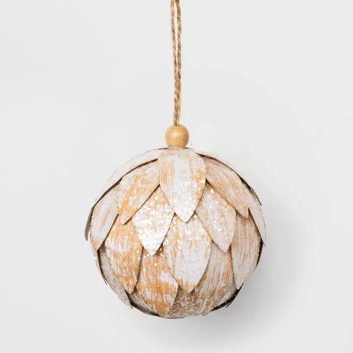 Faux Leaf Ball Christmas Ornament - Wondershop™ | Target
