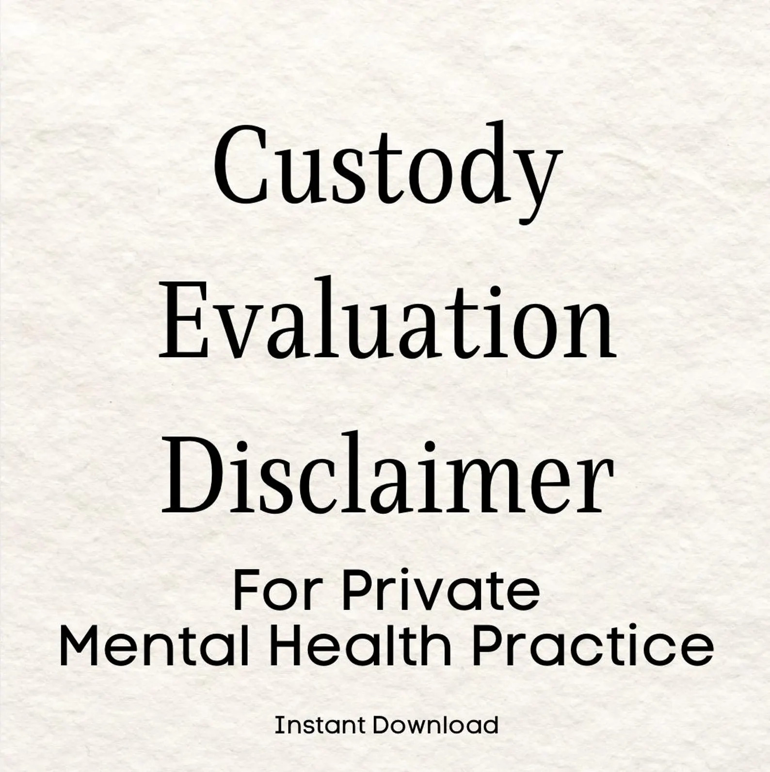 Custody Evaluation Disclaimer for Mental Health Practice (Pennsylvania) | Etsy (US)
