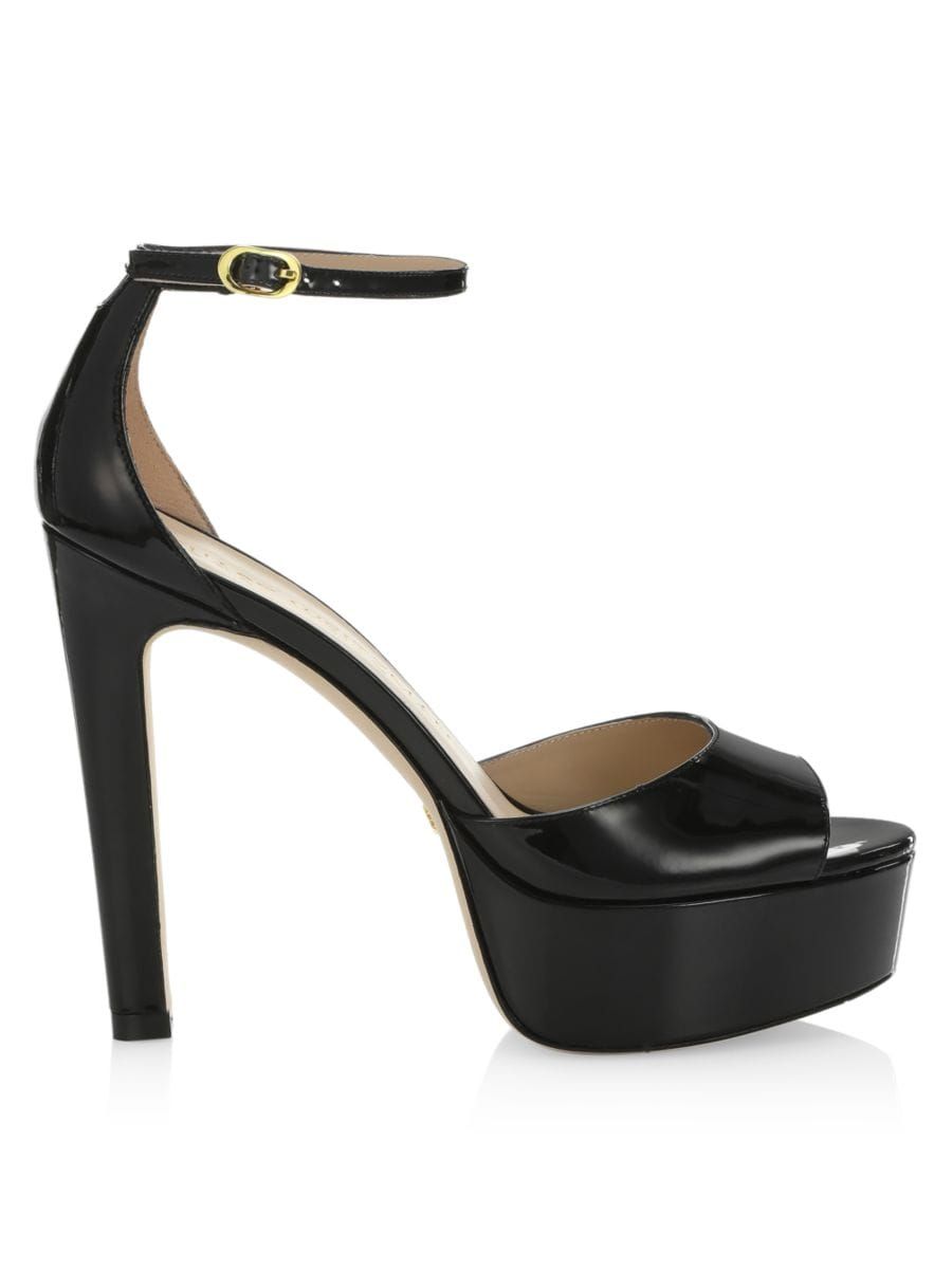 Stuart Weitzman Discoplatform Nudistcurve Leather Sandals | Saks Fifth Avenue