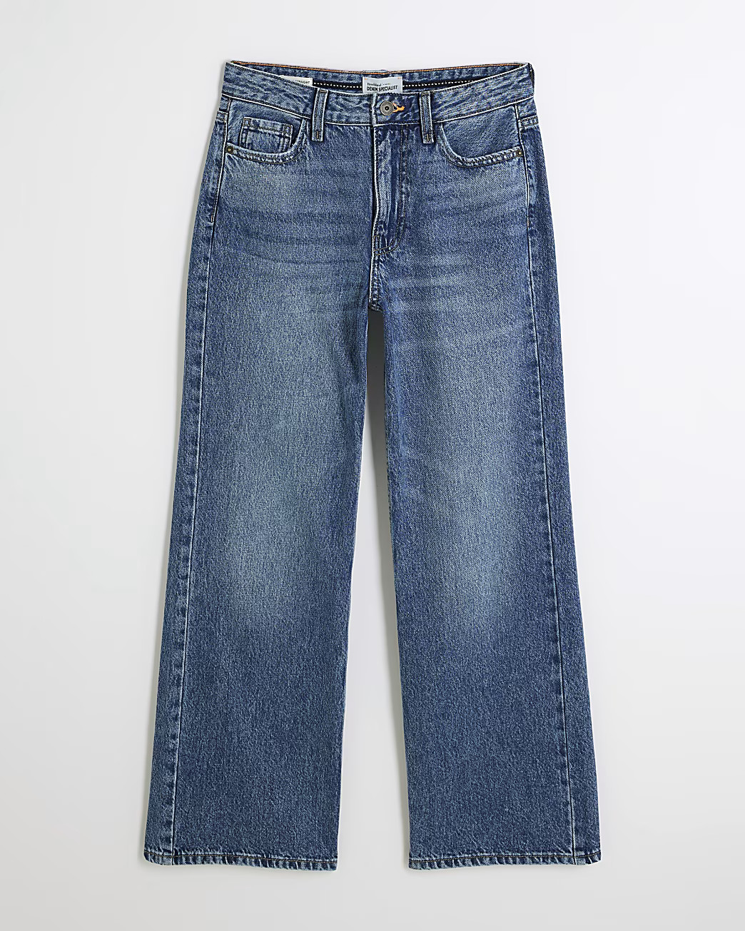 Petite Blue Relaxed Straight Jeans | River Island UK & IE