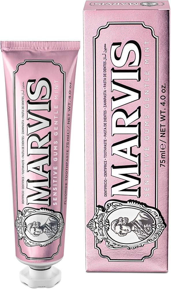 Marvis Sensitive Gums Gentle Mint Toothpaste, 75 ml, Sensational Flavoured Toothpaste Helps Remov... | Amazon (UK)