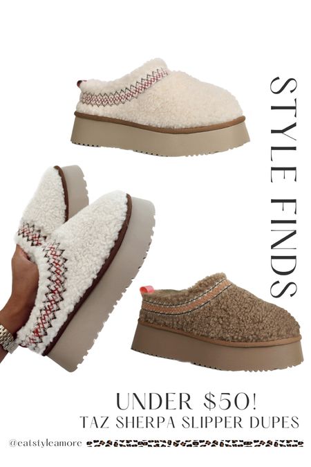 These sherpa taz slipper dupes are so good! And under $50! 

I have not tried these dupes but I wish I had sized up in mine. 

#LTKshoecrush #LTKfindsunder50