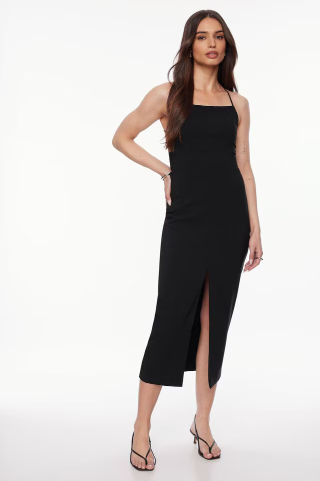 Lace Up Open Back Maxi Dress | Dynamite Clothing