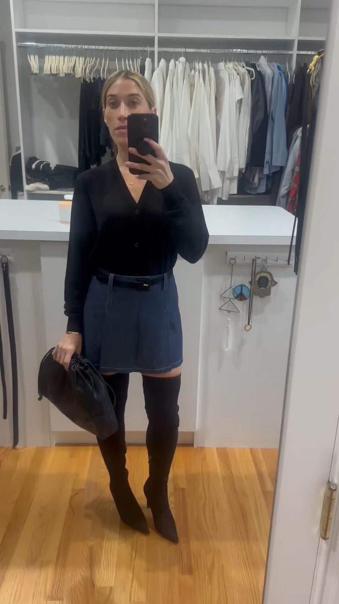 A black button up cardigan styled with a pleated Miu Miu skirt, black suede tall boots, and a structured leather clutch. A clean winter uniform in all black, easy, elegant, and always right for the season.




quiet luxury winter outfits, elevated winter wardrobe essentials, neutral winter outfit ideas, chic cold-weather layering, minimalist winter capsule wardrobe, holiday outfit inspiration for women, festive but minimal holiday style, what to wear to a holiday party, chic New Year’s Eve outfit ideas, holiday gift ideas for her, luxury gifts for her that feel personal, fall-to-winter outfit inspiration, leather pants outfit ideas for winter, timeless coat and boot pairings, winter outfits for everyday elegance

#LTKBeauty #LTKgrwm #LTKootd