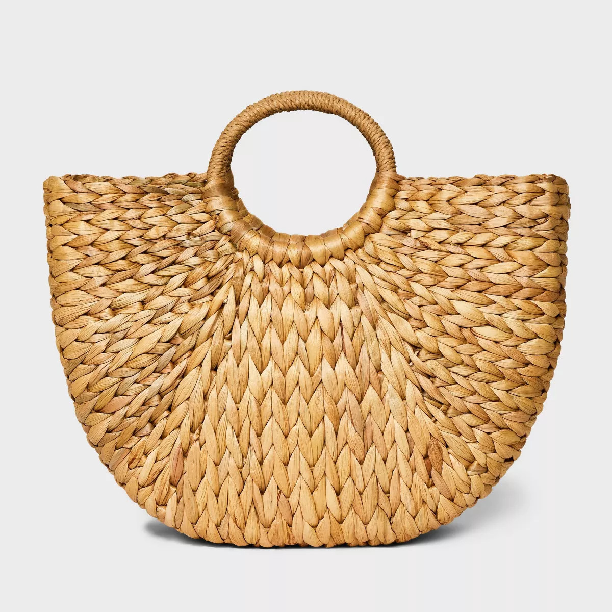 Large Handheld Straw Tote Handbag - A New Day™ Beige | Target