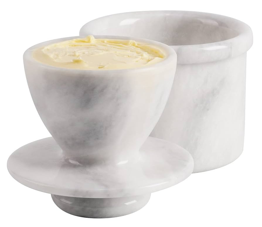 Radicaln Marble Butter Keeper 4.25'' Inches White Handmade French Butter Holder For Kitchen Count... | Amazon (US)