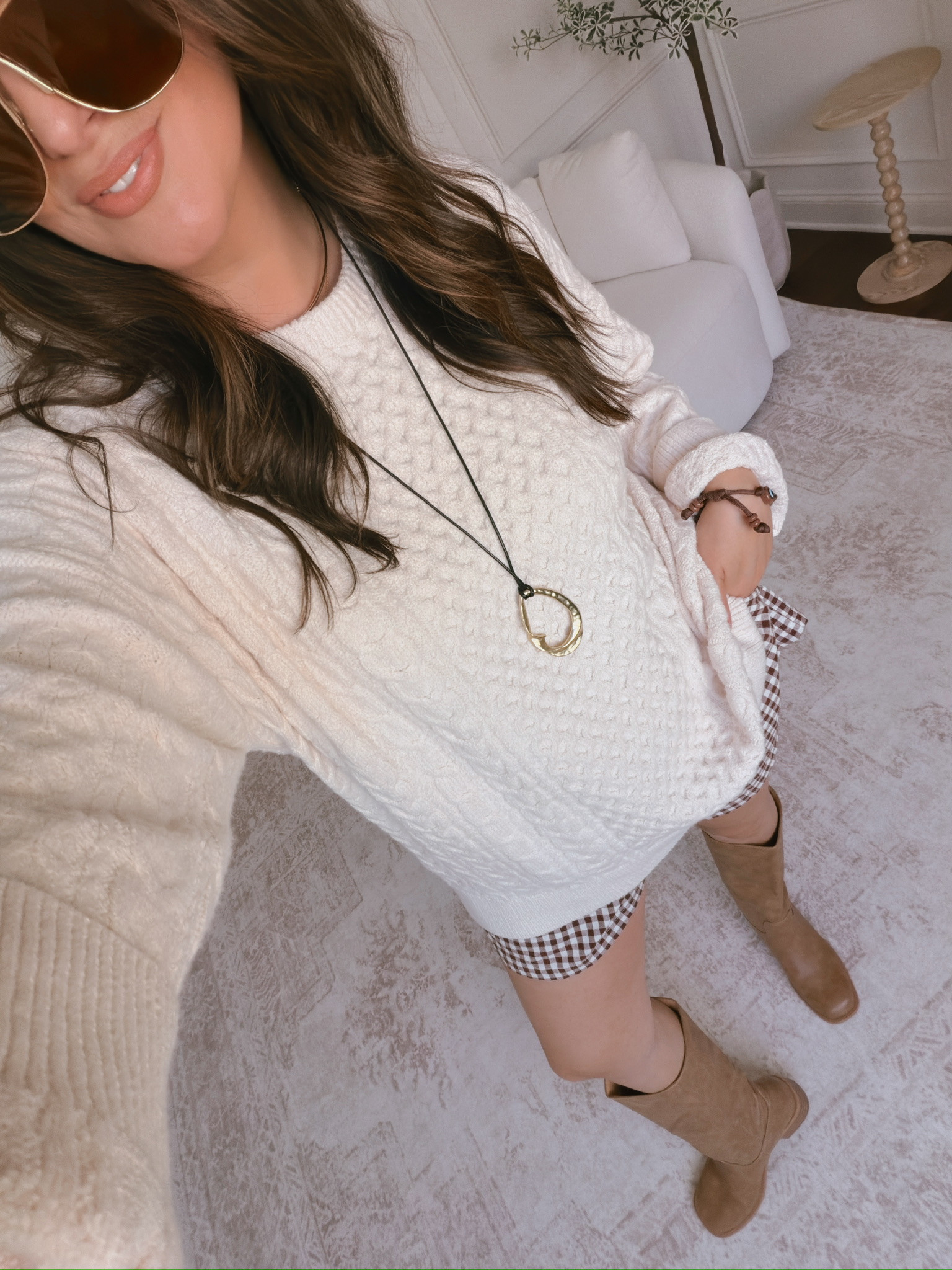 Wearing an XL in both pieces..

#LTKSeasonal #LTKMidsize