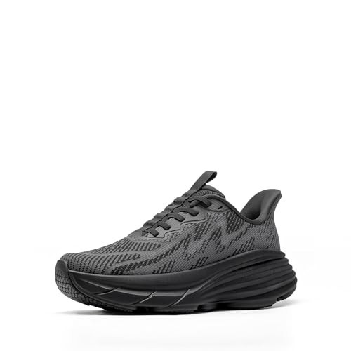 ALLSWIFIT Women's Slip On Walking Shoes Hands-Free Cushion Running Tennis SwiftPlush Non-Slip Comfortable Workout Gym Athletic Fashion Sneakers,Size 9.5,Black,AWUMRS2512 | Amazon (US)