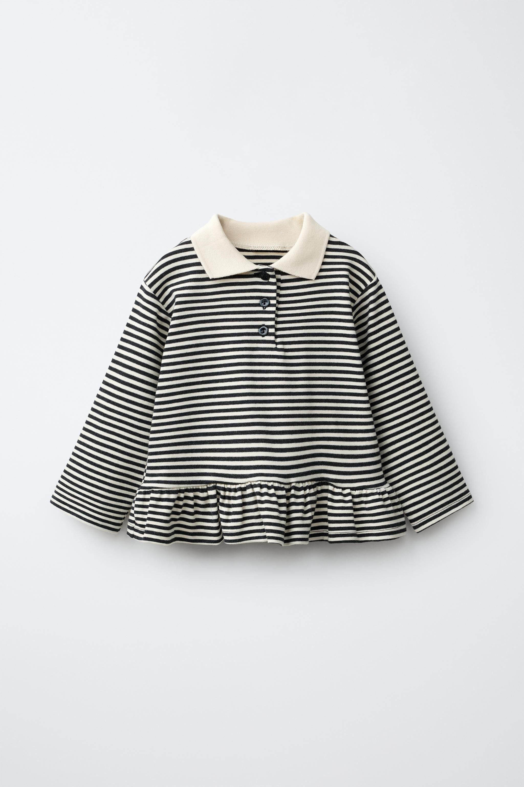 STRIPED PEPLUM POLO SHIRT | Zara US