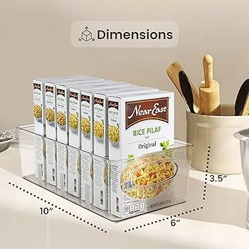 ELTOW Snack Organizer for Pantry Shelf with Removable Dividers, Clear Snack Storage Containers, F... | Amazon (US)