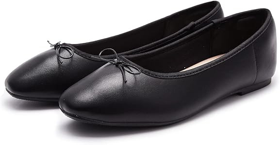 AFEETSING Women's Round Toe Ballet Flats Comfortable Bow Dressy Flats Shoes for Women | Amazon (US)