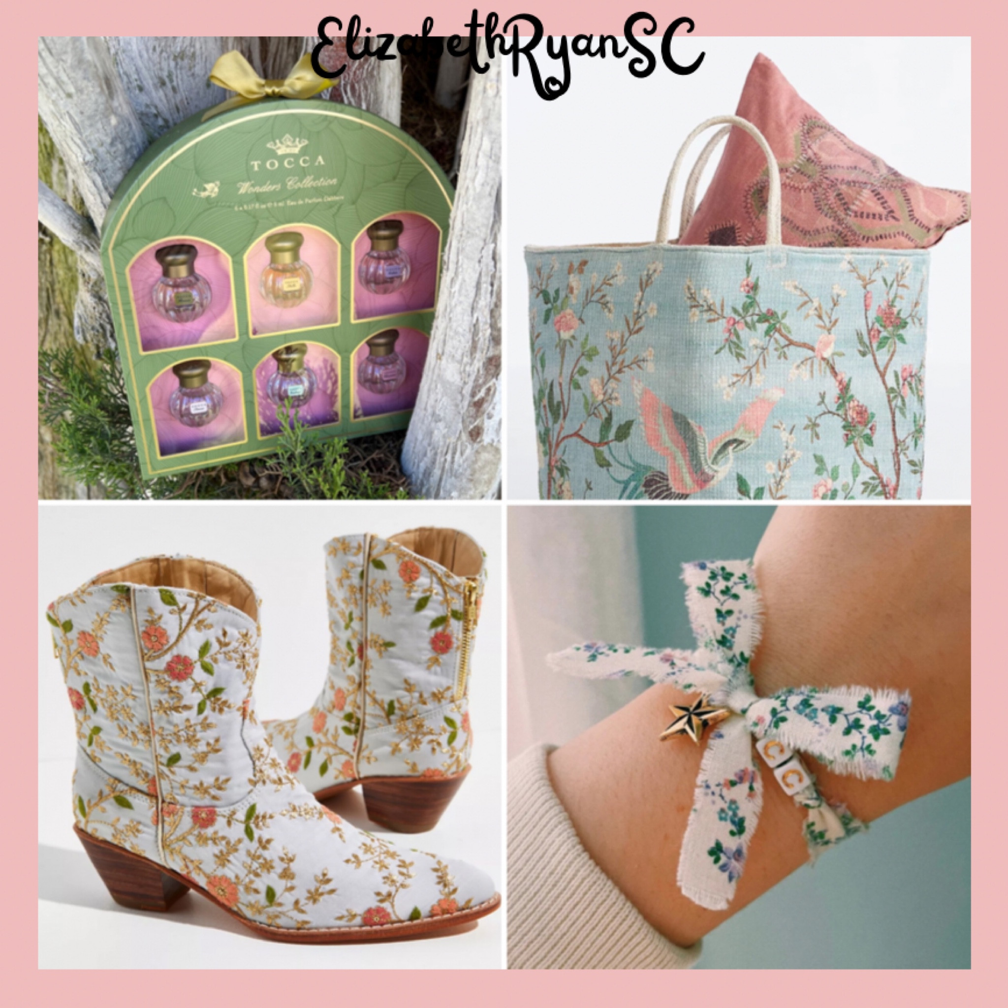 A few of my favorite things!🎶
Tocca Holiday Perfume Set
Havenview Printed Basket
Free People Eloise Ankle Boots
Custom Ribbon Bracelets
#ltkholiday
#ltku


#LTKSeasonal #LTKbeauty #LTKshoecrush