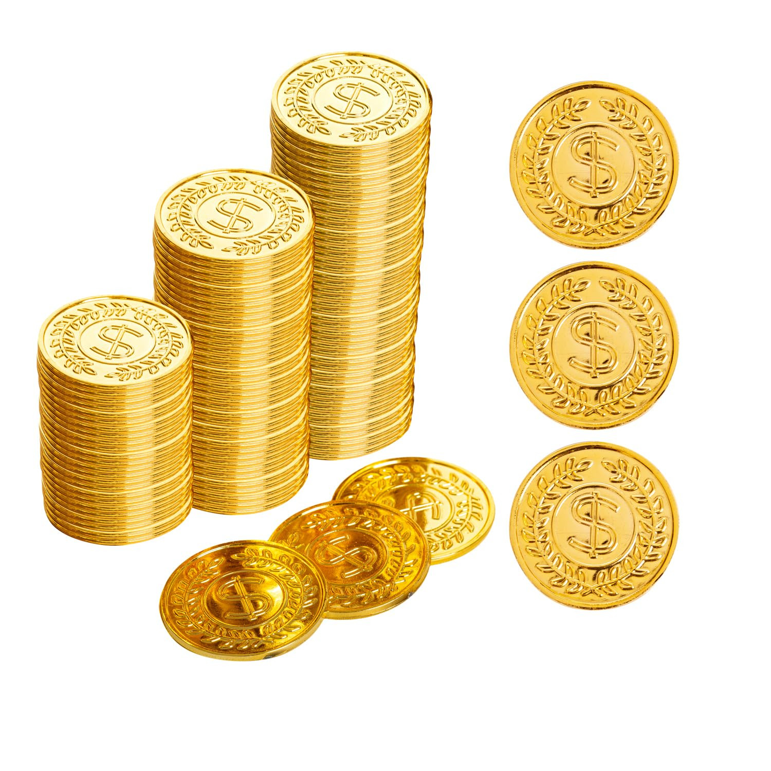 120 Pieces Plastic Gold Coins, Pirate Coins Bulks for Halloween,St.Patrick's Day Treasure Hunts, ... | Amazon (US)