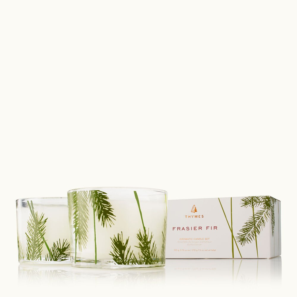 Thymes Frasier Fir Pine Needle Candle Set | Home Fragrance | Thymes