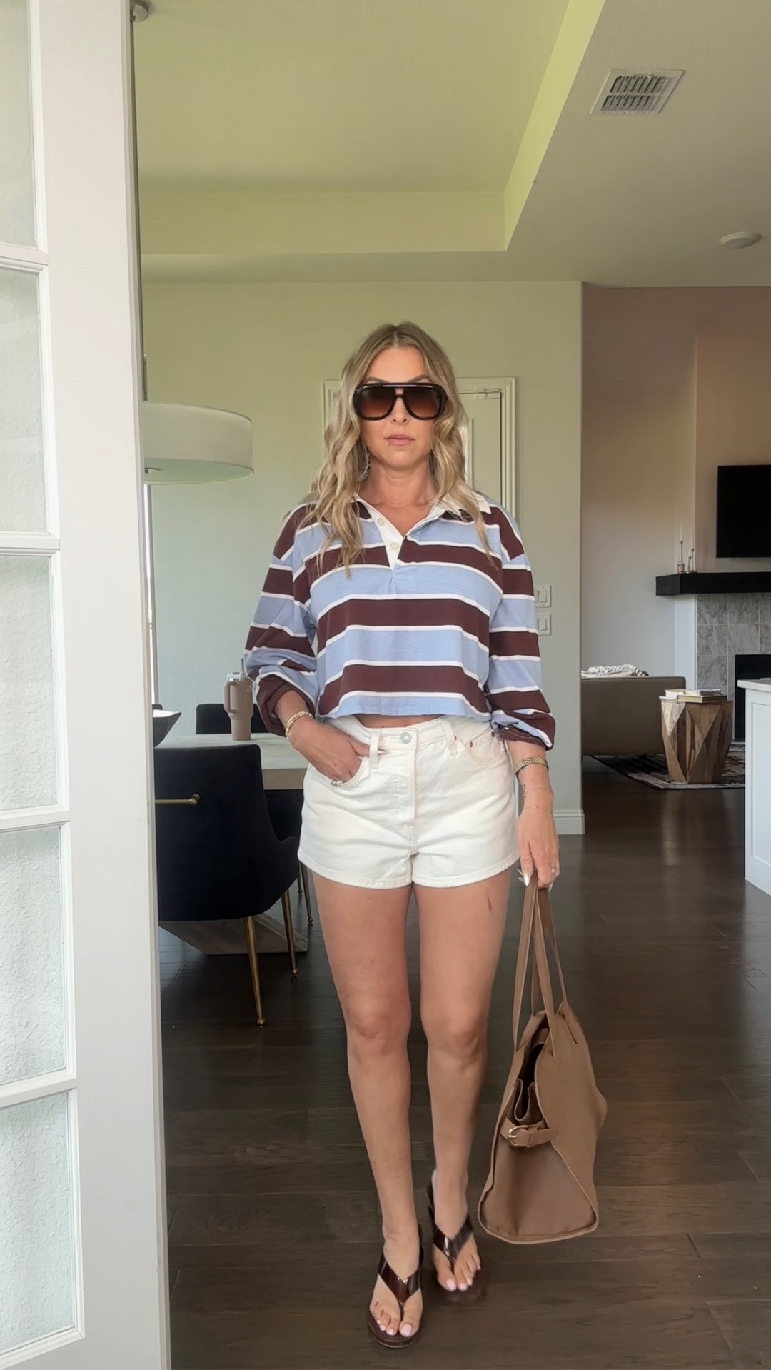 An easy summer outfit formula I’ll repeat all season 🤍 This striped top paired with crisp white shorts and rich brown accessories feels polished without trying too hard. I love mixing affordable fashion with elevated pieces to create wearable over 40 style and high low outfits that feel beautiful for real life.

Easy summer dressing, worn beautifully.

#LTKStyle #Over40Style #HighLowStyle #SummerStyle #AffordableFashion

#LTKgrwm #LTKootd #LTKSeasonal