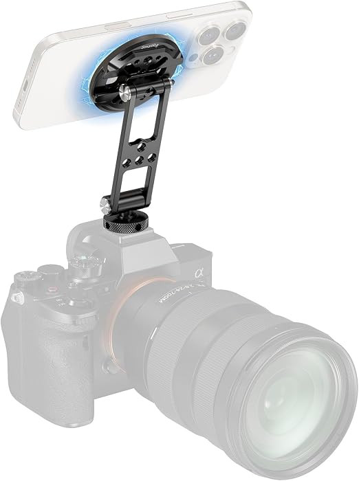 SMALLRIG Magnetic Metal Phone Mount with Cold Shoe Mount, Adjustable Rotatable Phone Tripod Holde... | Amazon (US)