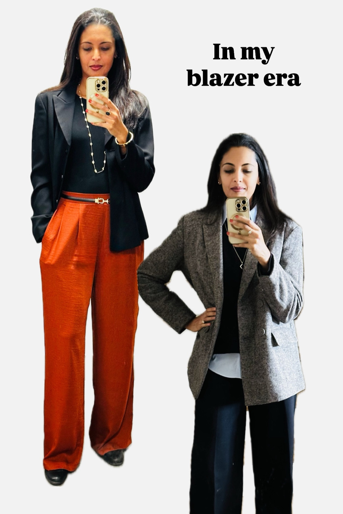 Work wear that keeps you warm during these transition seasons! Love the oversized blazer and the rust pants for fall! 

#LTKWorkwear #LTKStyleTip #LTKOver40