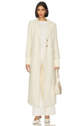 Favorite Daughter City Coat in White Boucle from Revolve.com | Revolve Clothing (Global)