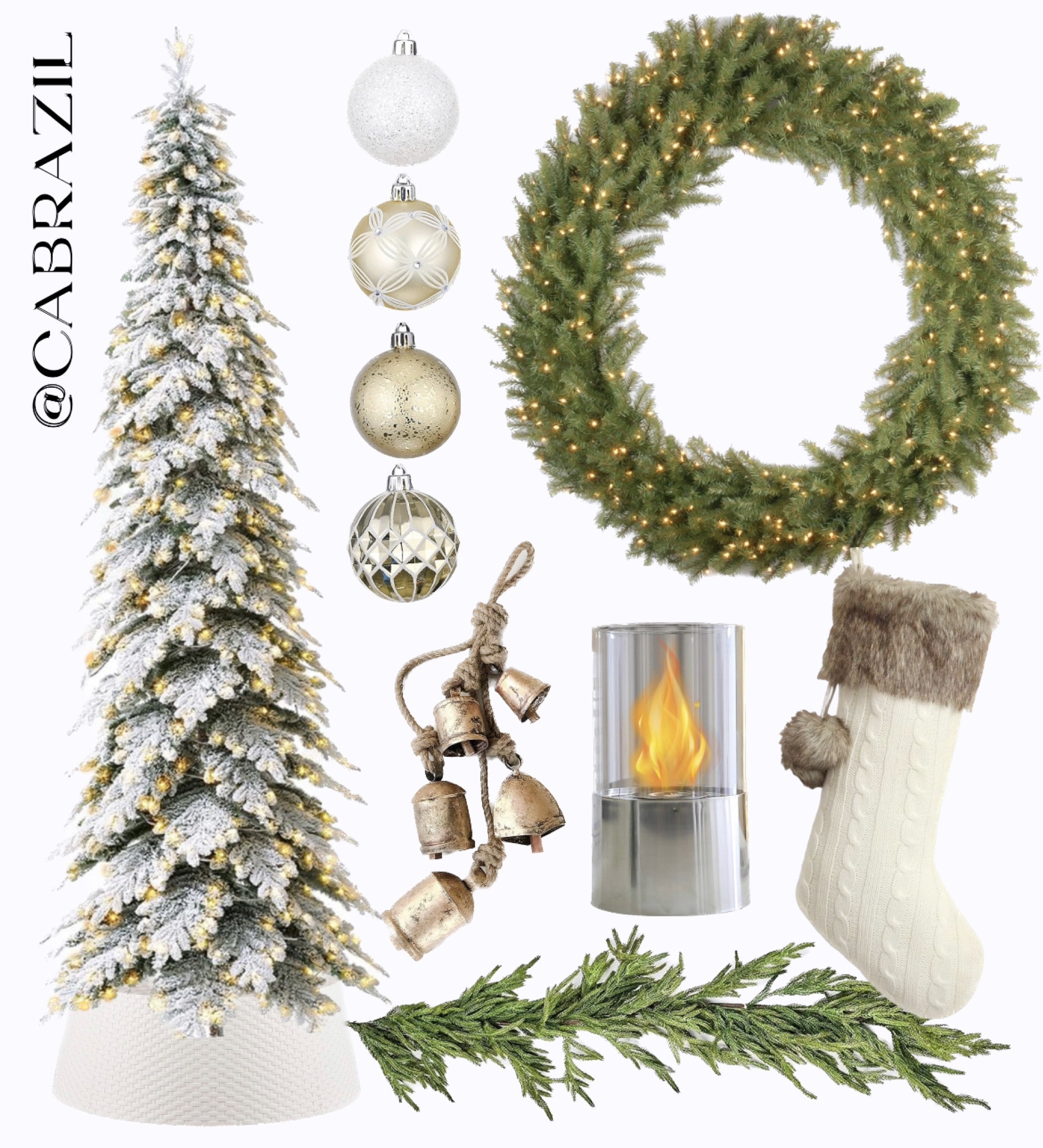 Neutral Christmas decor, great deals from Amazon, gold and silver details and fire for table 

#LTKhome #LTKSeasonal #LTKHoliday