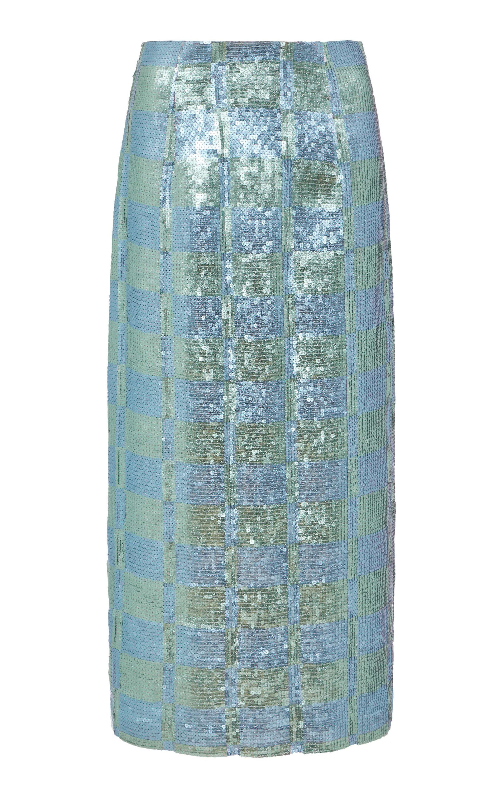 Markarian Lucida Gingham Sequin Skirt - Moda Operandi | Moda Operandi (Global)