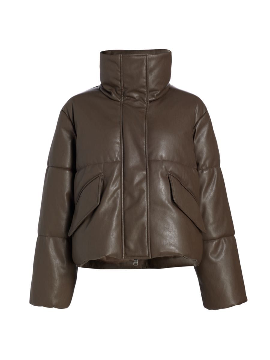 Donovan Faux Leather Puffer Jacket | Saks Fifth Avenue