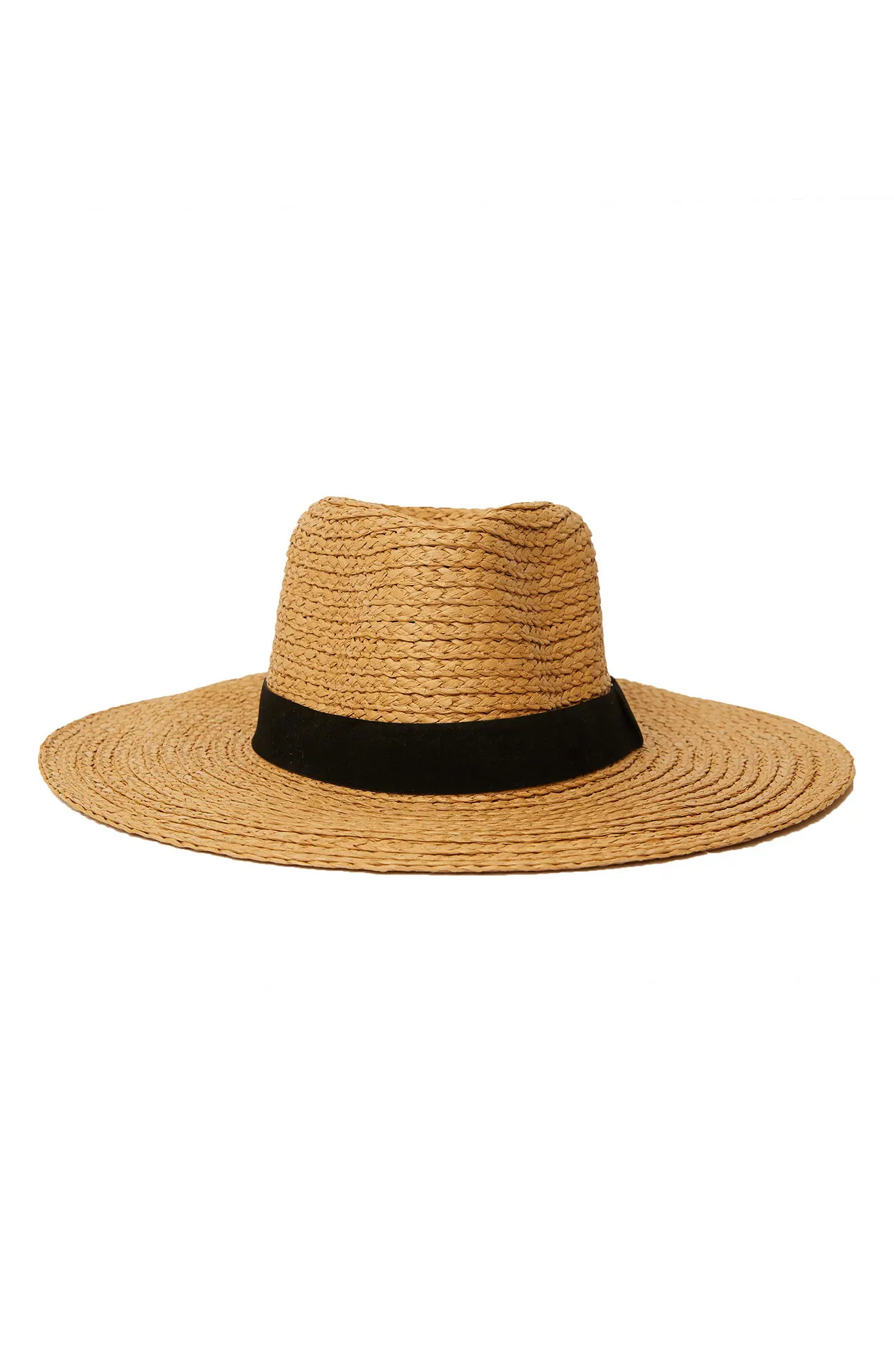 btb Los Angeles Scarlett Straw Hat in Sand at Nordstrom, Size Medium | Nordstrom