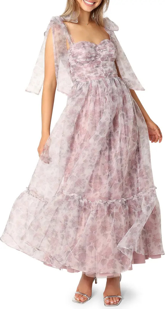 Floret Bow Strap Midi Sundress | Nordstrom