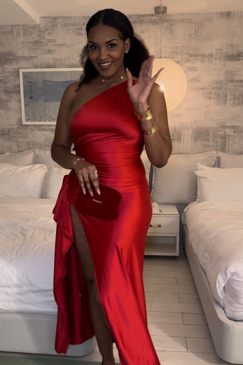 Realizing We all need a cute red dress in our closet, bonus that it’s affordable. This pic was for my birthday 

I’m wearing size medium (I had know clue I ordered a medium a LArge would have fit better length wise because it was riding up my hips , I’m 5’7 almost 5’8.  But it’s stretchy so it wasn’t too tight ! 

#LTKparties #LTKstyletip #LTKmidsize