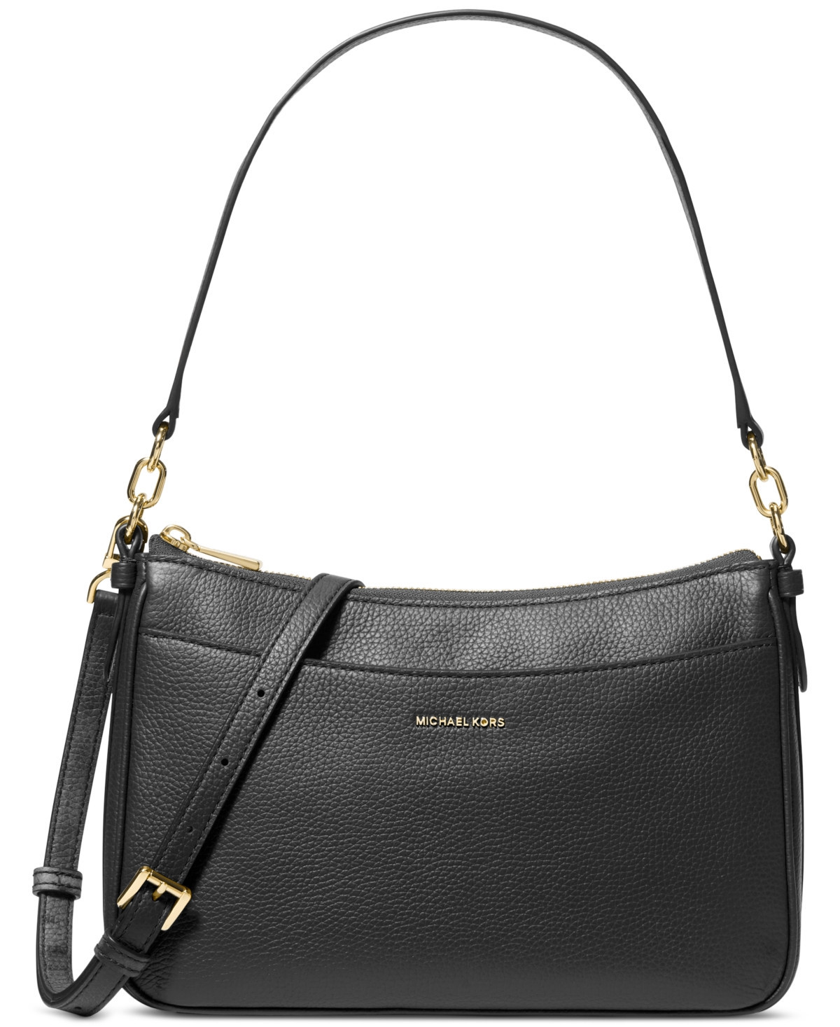 Michael Kors Small Top Zip Pouchette Crossbody Bag - Black | Macy's