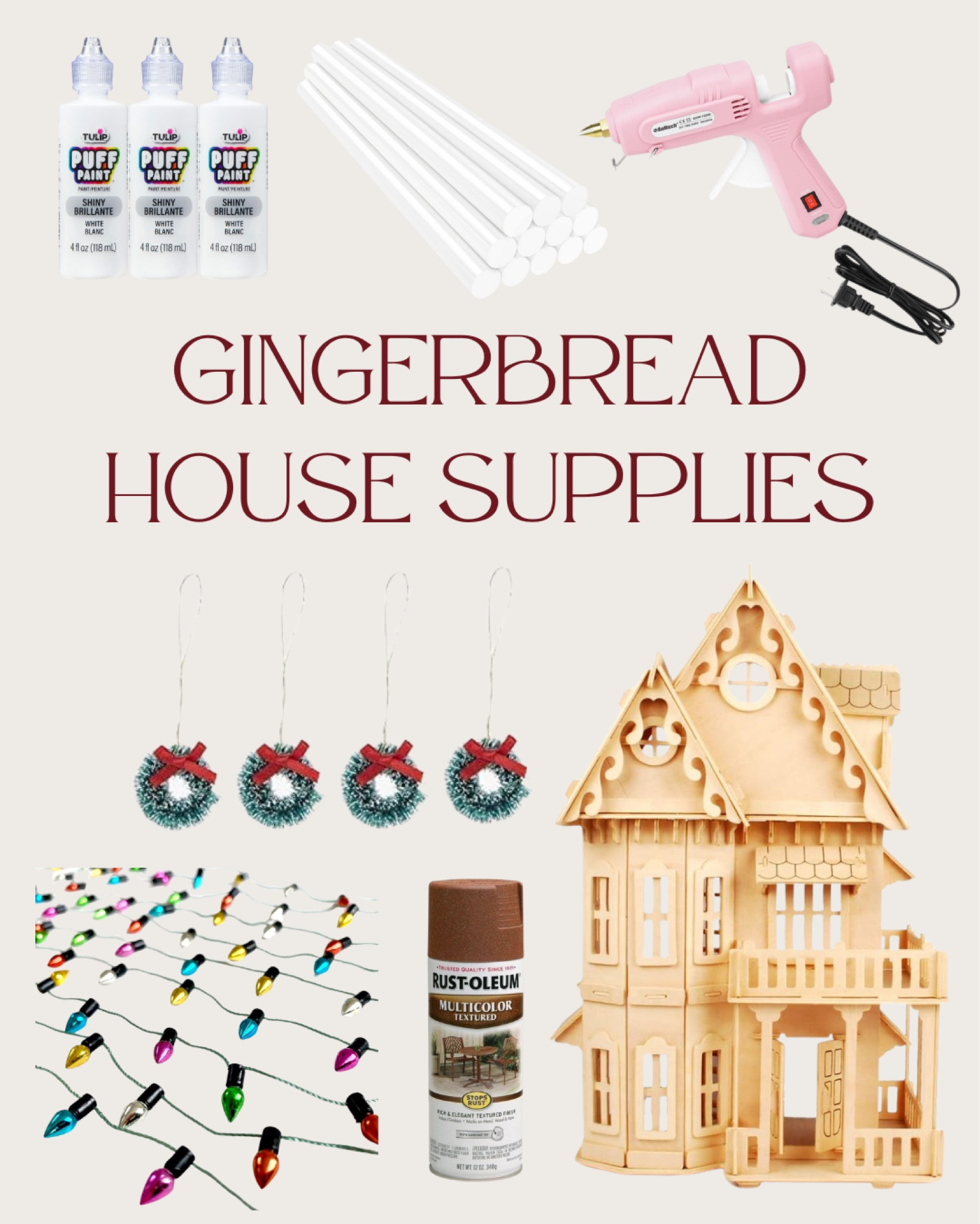 Gingerbread houses but make it permanent! This is such a fun project to add to your Holiday décor repertoire.

#LTKhome #LTKSeasonal