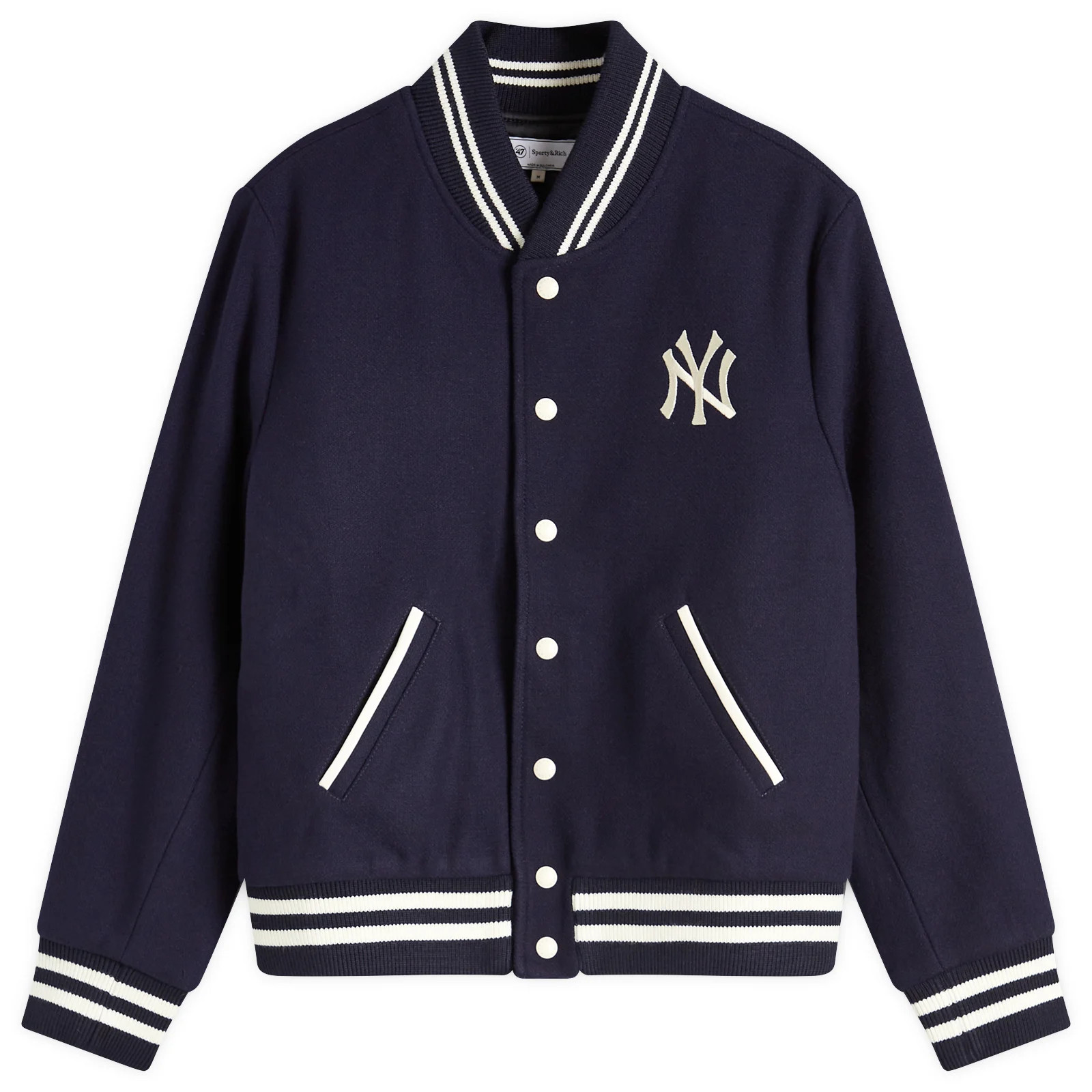 Sporty & Rich Yankees Serif Varsity Jacket | END. Clothing