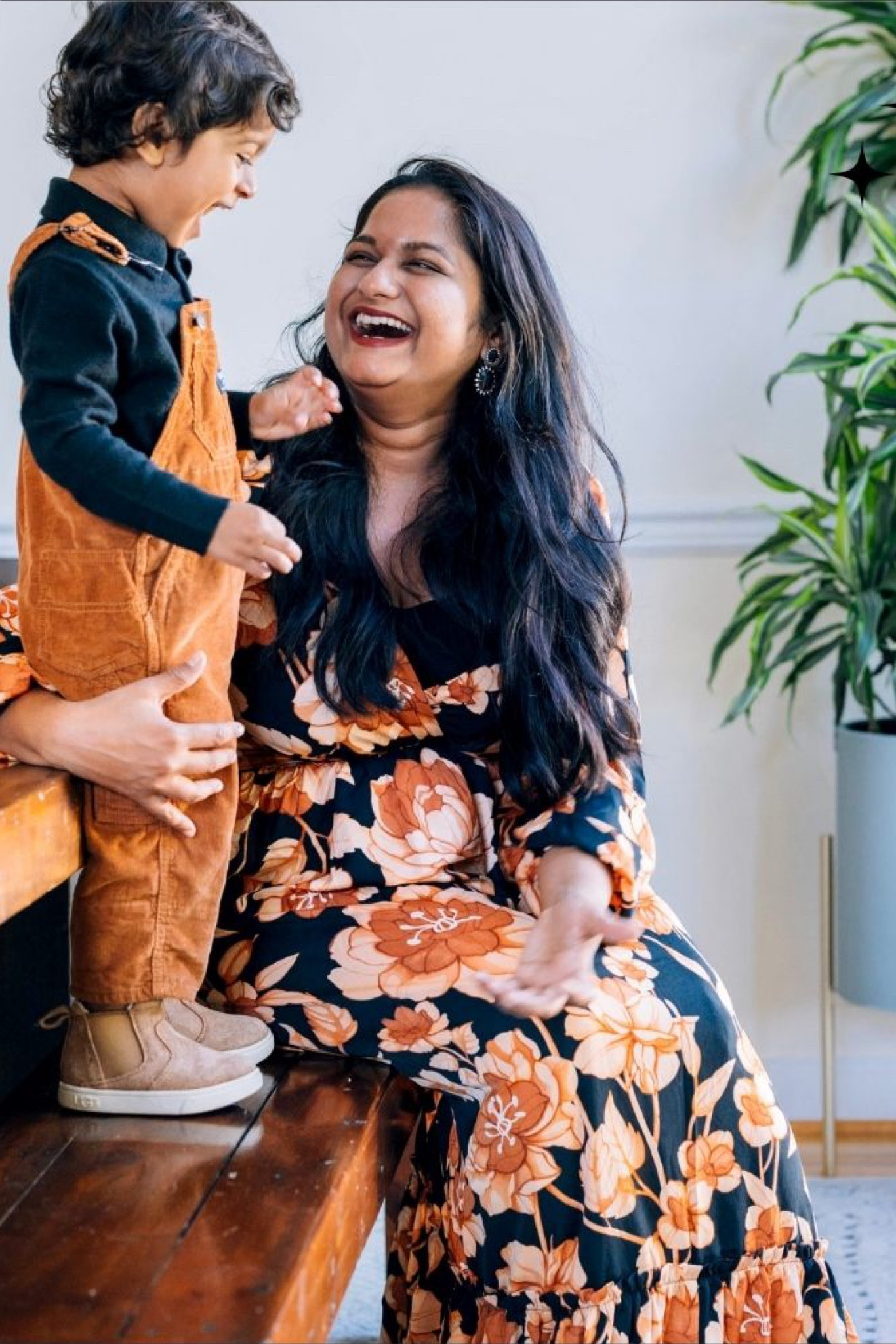 Fall family matching outfit ideas. Mommy and me matching outfit, 
Express dress in size S (fits true to size), Osh Kosh Gosh toddler boy corduroy overalls (runs slightly large)  

#LTKfamily #LTKkids #LTKHoliday