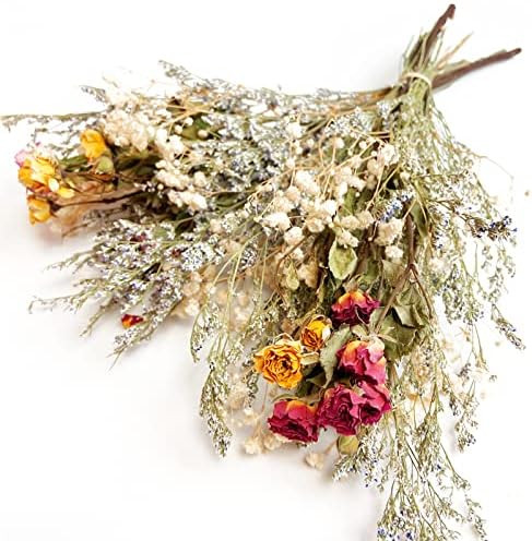 L'BREVOGA Dried Flower Spray Rose Bouquets, 2 Bunches 100% Natural Flowers, Miniature Roses with ... | Amazon (US)