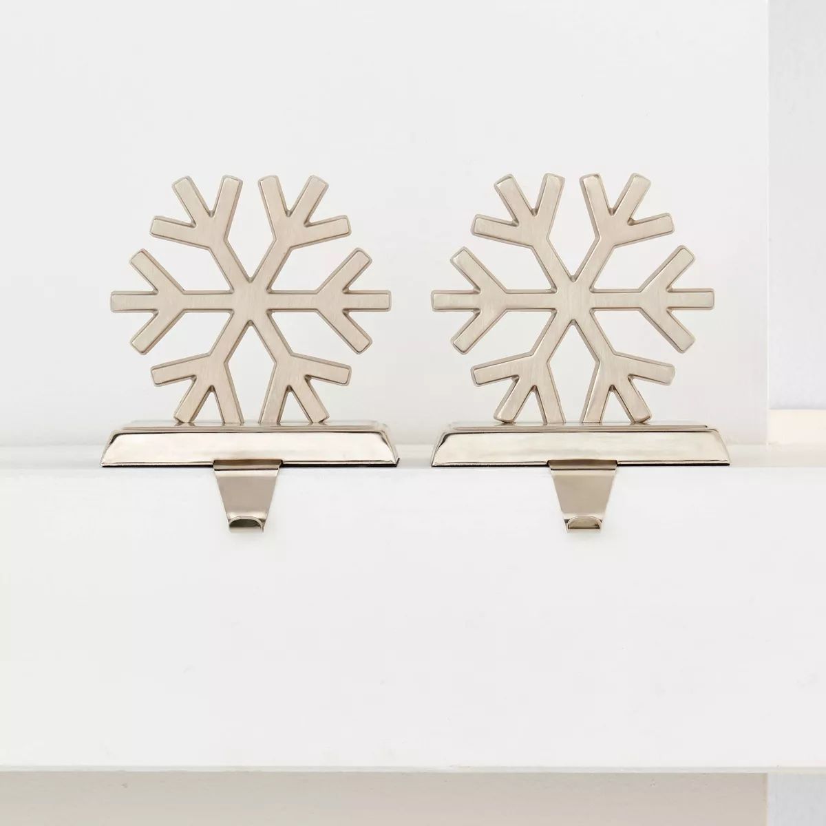2pk Metal Snowflake Christmas Stocking Holder Silver - Wondershop™ | Target