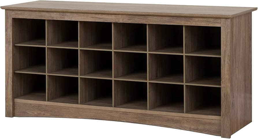 Prepac Entryway Shoe Cubbie Bench, unspecified, Drifted Gray | Amazon (US)