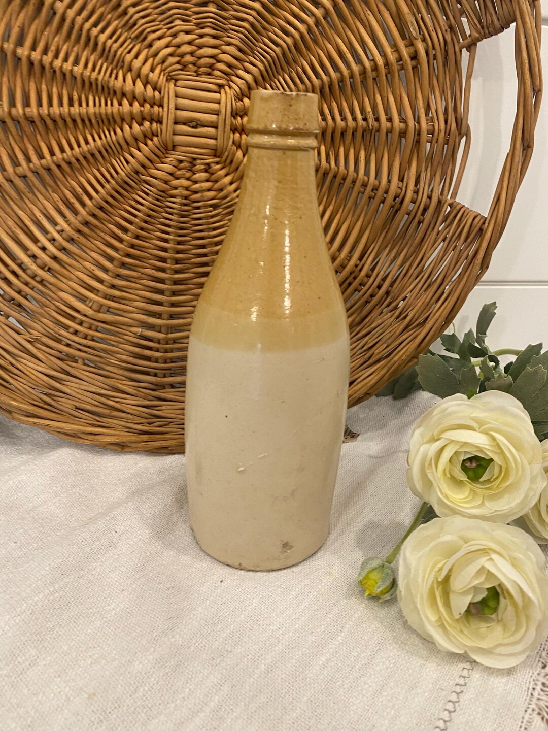 Vintage Stoneware Ginger Beer Bottle, Farmhouse Decor (8 Inch) - Etsy | Etsy (US)